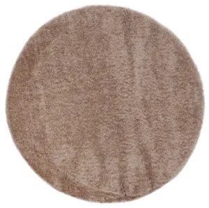 Puffin Camel Shaggy Round Rug by Wild Yarn, a Contemporary Rugs for sale on Style Sourcebook