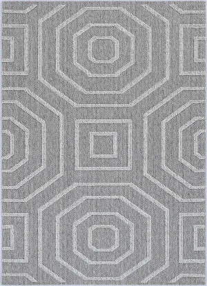 Yumi Devesi Grey Geometric Flatweave Rug by Brand Ventures, a Contemporary Rugs for sale on Style Sourcebook