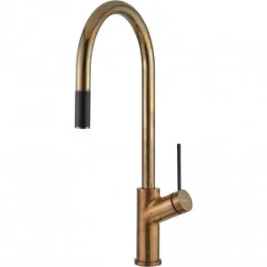 Vilo Natural Brass Pull Out Mixer by Vilo, a Kitchen Taps & Mixers for sale on Style Sourcebook